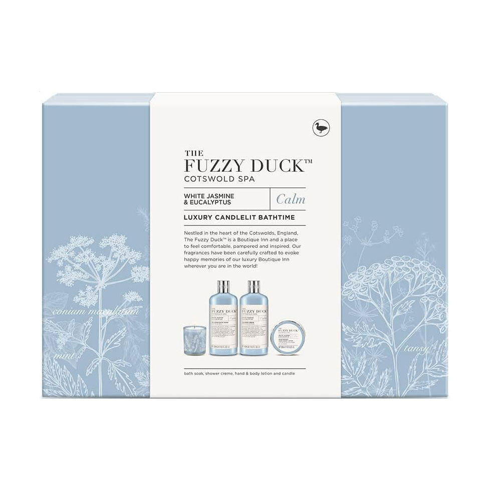Набір для догляду за тілом Baylis &amp; Harding The Fuzzy Duck Cotswold Spa (піна для ванни, 300 мл + гель для душу, 300 мл + крем для рук, 50 мл + свічка, 60 г)